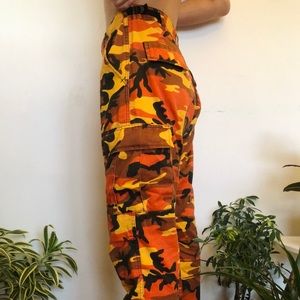 Orange Camo Cargo Joggers